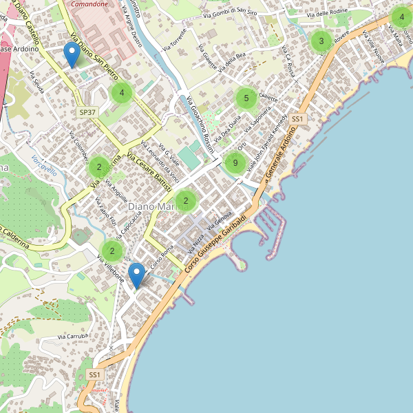 Thumbnail mappa parcheggi di Diano Marina