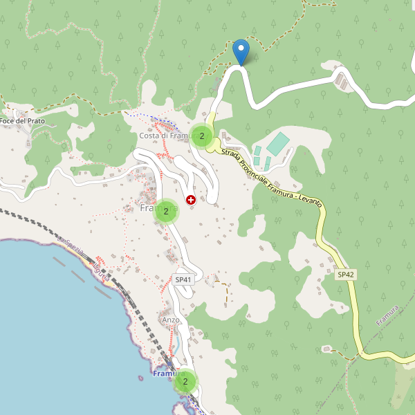 Thumbnail mappa parcheggi di Framura
