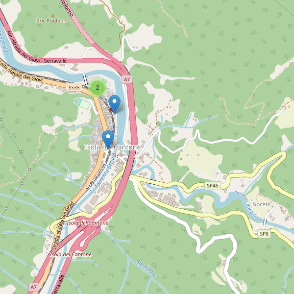 Thumbnail mappa parcheggi di Isola del Cantone