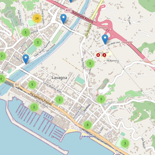 Thumbnail mappa parcheggi di Lavagna