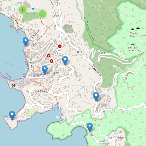 Thumbnail mappa parcheggi di Lerici