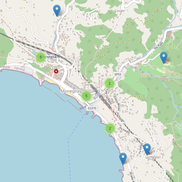 Thumbnail mappa parcheggi di Moneglia