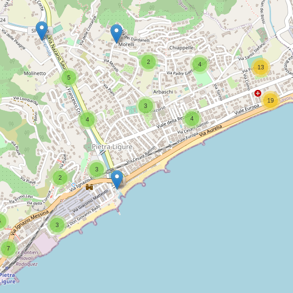 Thumbnail mappa parcheggi di Pietra Ligure
