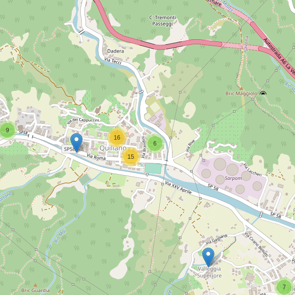 Thumbnail mappa parcheggi di Quiliano
