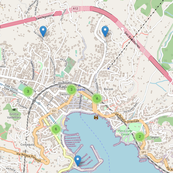 Thumbnail mappa parcheggi di Rapallo