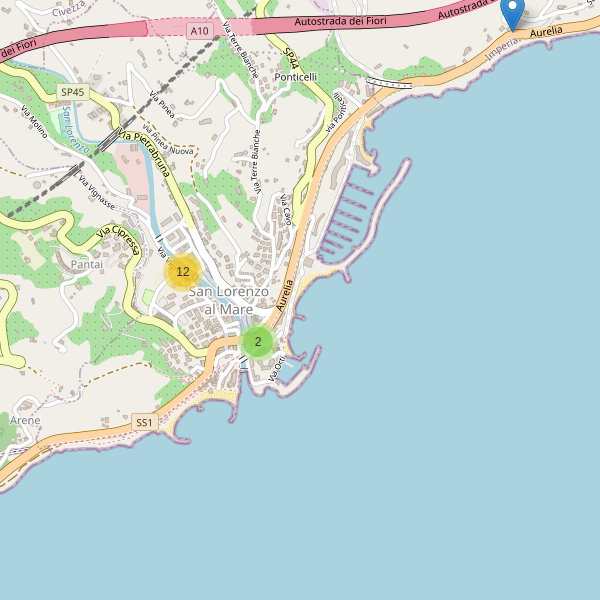 Thumbnail mappa parcheggi di San Lorenzo al Mare