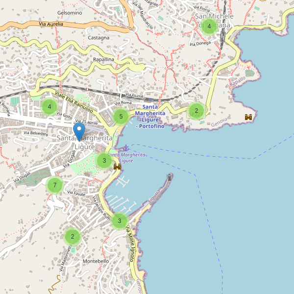 Thumbnail mappa parcheggi di Santa Margherita Ligure