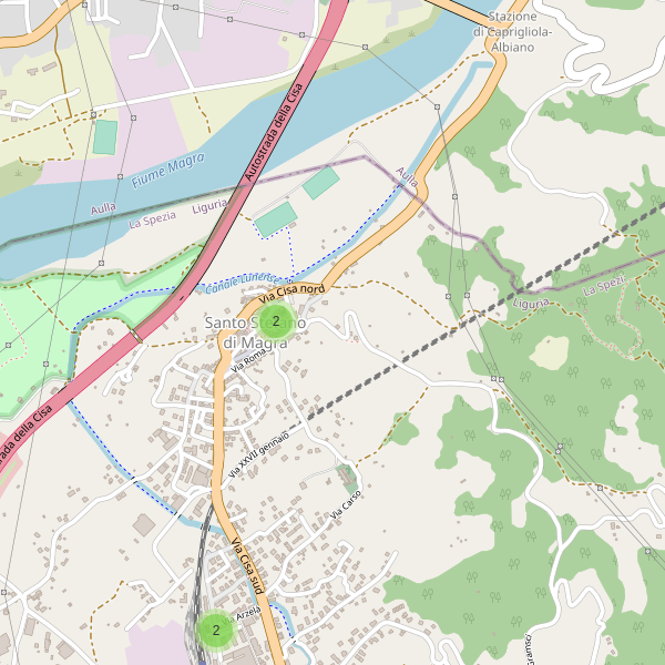Thumbnail mappa parcheggi di Santo Stefano di Magra