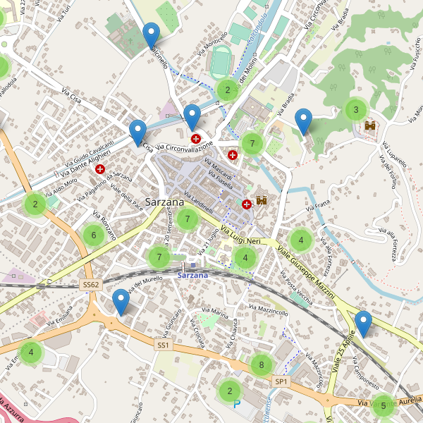 Thumbnail mappa parcheggi di Sarzana