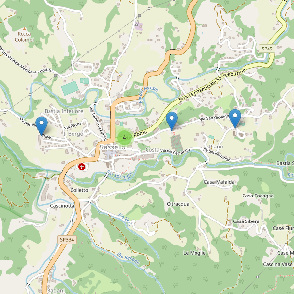 Thumbnail mappa parcheggi di Sassello