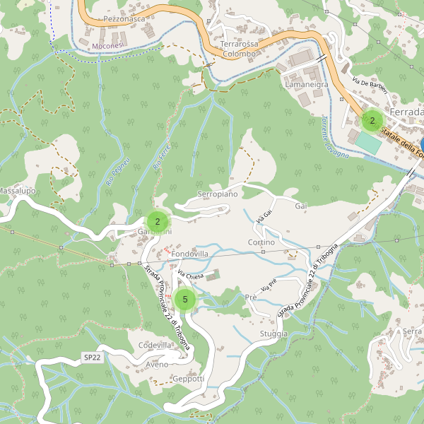 Thumbnail mappa parcheggi di Tribogna