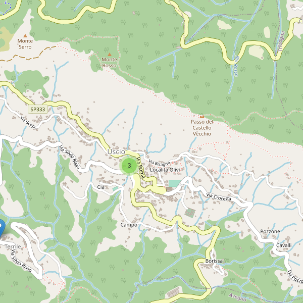Thumbnail mappa parcheggi di Uscio