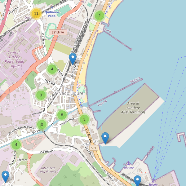 Thumbnail mappa parcheggi di Vado Ligure