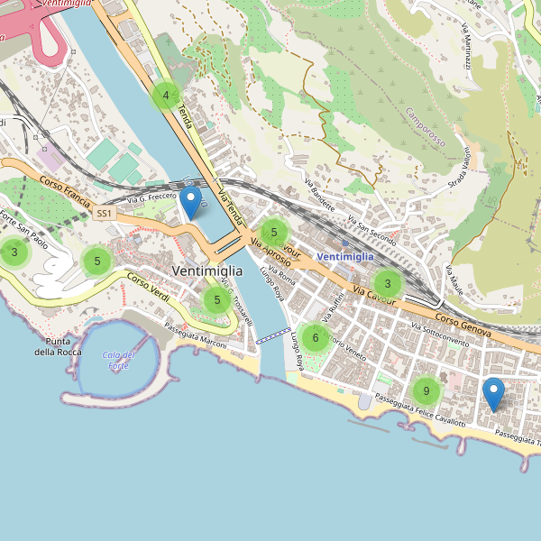 Thumbnail mappa parcheggi di Ventimiglia