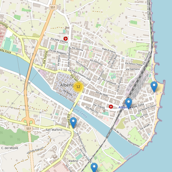 Thumbnail mappa ristoranti di Albenga