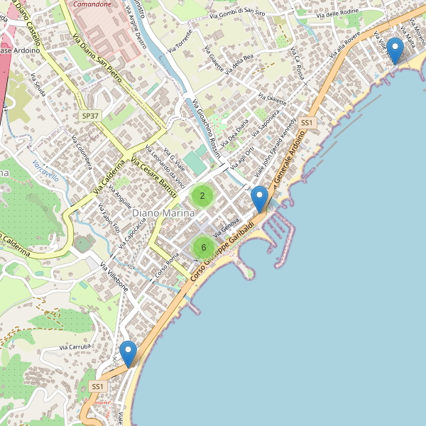 Thumbnail mappa ristoranti di Diano Marina
