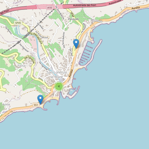 Thumbnail mappa ristoranti di San Lorenzo al Mare