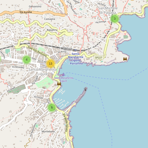 Thumbnail mappa ristoranti di Santa Margherita Ligure