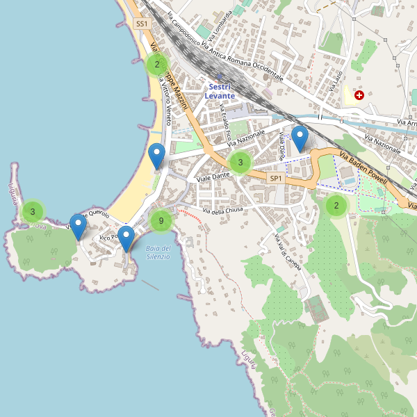 Thumbnail mappa ristoranti di Sestri Levante