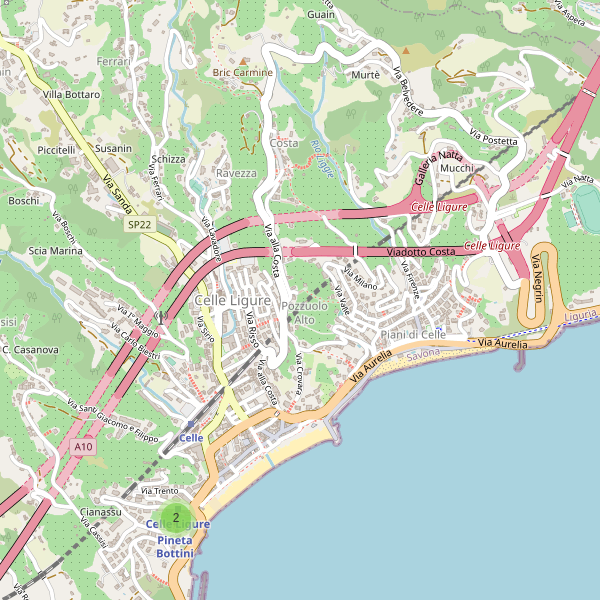Thumbnail mappa stazioni di Celle Ligure
