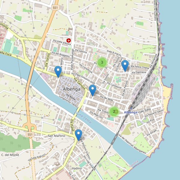 Thumbnail mappa supermercati di Albenga