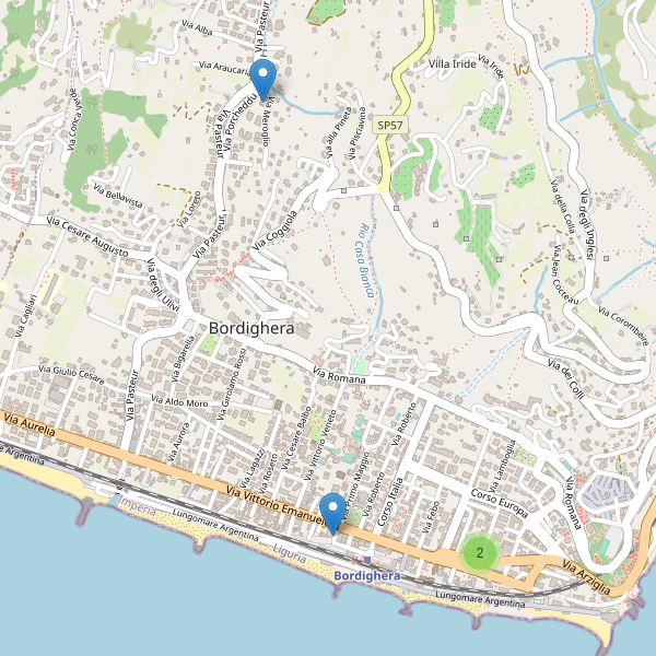 Thumbnail mappa supermercati di Bordighera
