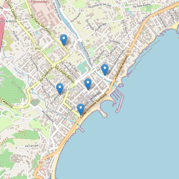 Thumbnail mappa supermercati di Diano Marina