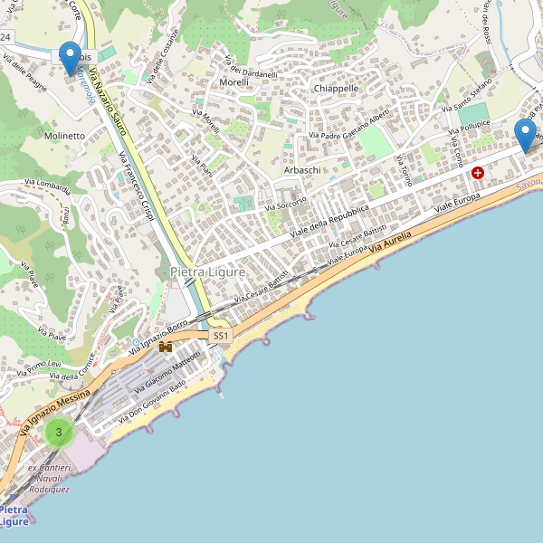 Thumbnail mappa supermercati di Pietra Ligure