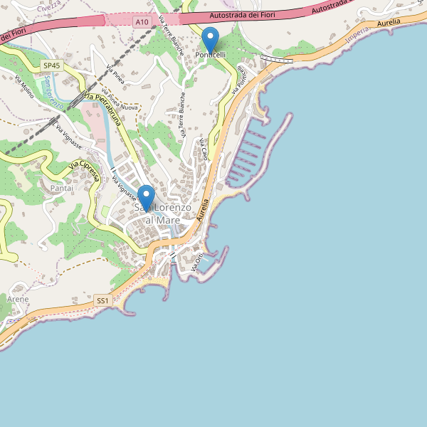 Thumbnail mappa supermercati di San Lorenzo al Mare