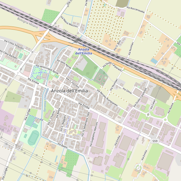 Thumbnail mappa stradale di Anzola dell'Emilia