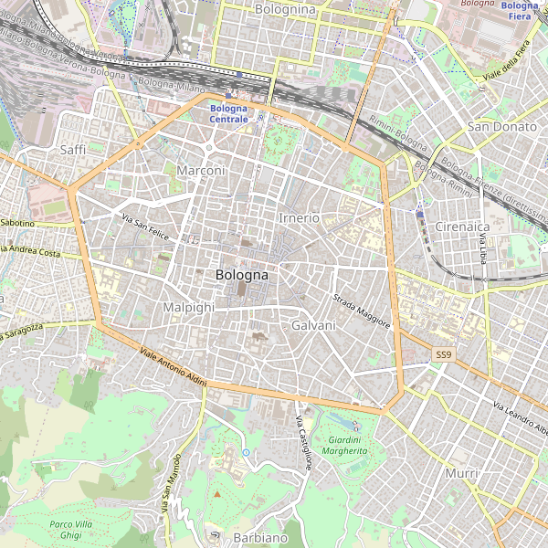 Thumbnail mappa ostelli di Bologna