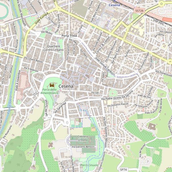 Thumbnail mappa stradale di Cesena
