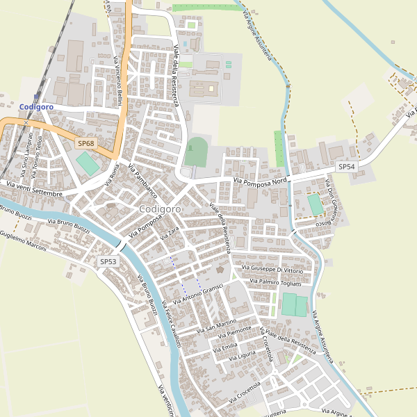Thumbnail mappa stradale di Codigoro