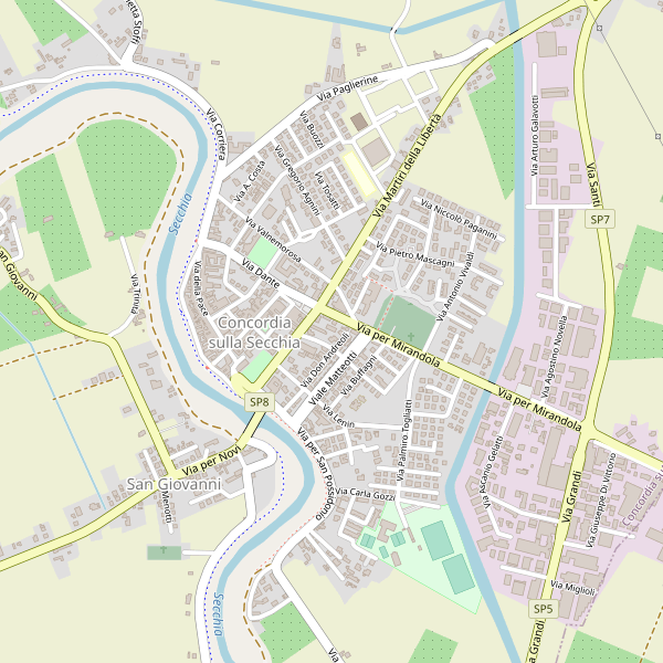 Thumbnail mappa stradale di Concordia sulla Secchia