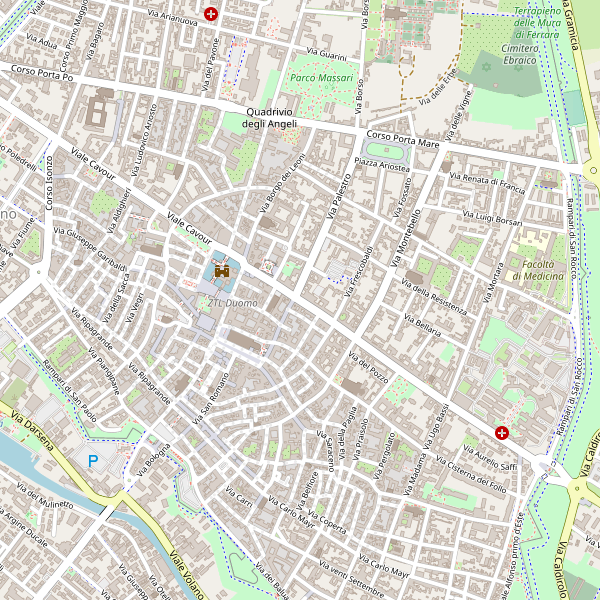 Thumbnail mappa stazionibus di Ferrara