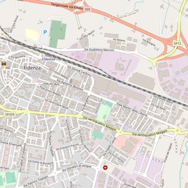 Thumbnail mappa stazionibus di Fidenza