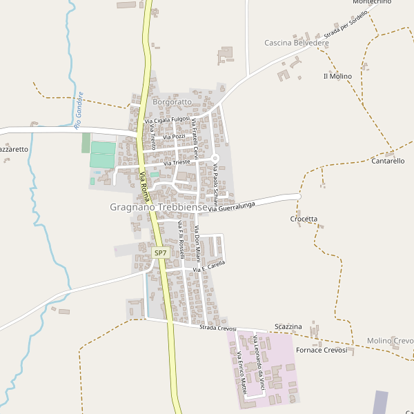 Thumbnail mappa stradale di Gragnano Trebbiense
