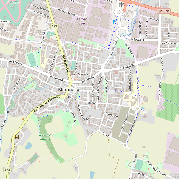 Thumbnail mappa stradale di Maranello