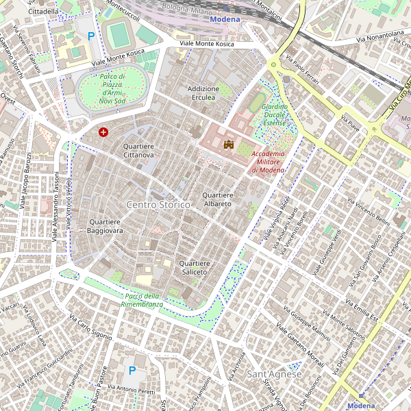 Thumbnail mappa ospedali di Modena