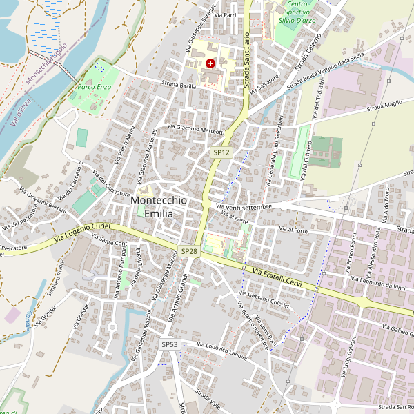 Thumbnail mappa stradale di Montecchio Emilia