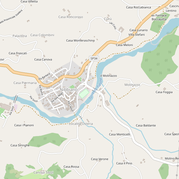 Thumbnail mappa stradale di Nibbiano