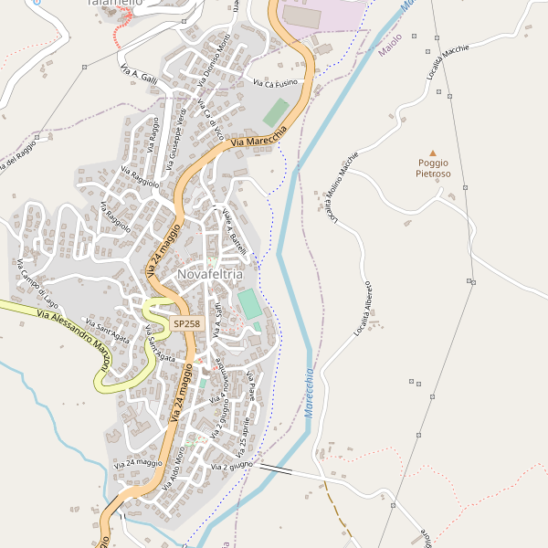 Thumbnail mappa stradale di Novafeltria
