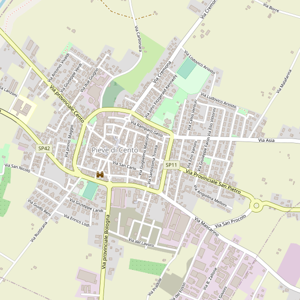 Thumbnail mappa hotel di Pieve di Cento