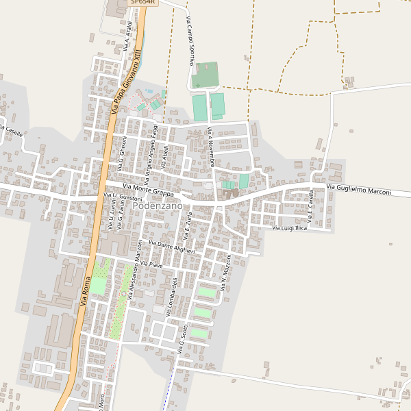Thumbnail mappa stradale di Podenzano