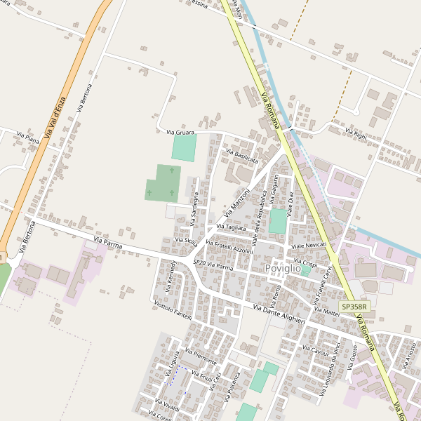 Thumbnail mappa stradale di Poviglio