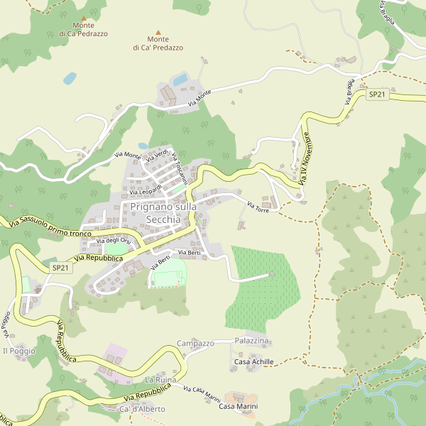 Thumbnail mappa stradale di Prignano sulla Secchia
