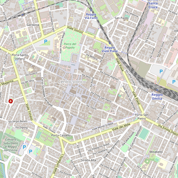 Thumbnail mappa stradale di Reggio nell'Emilia