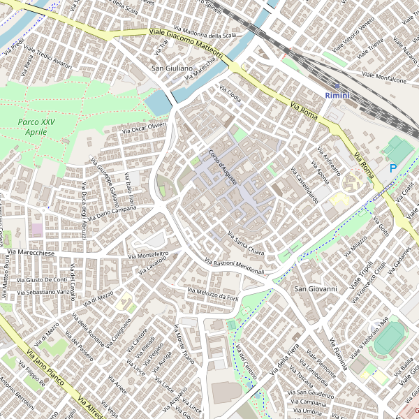 Thumbnail mappa stradale di Rimini