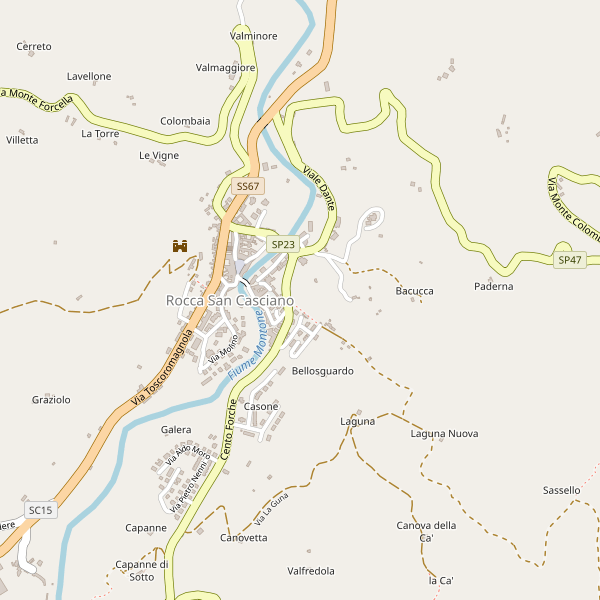 Thumbnail mappa hotel di Rocca San Casciano