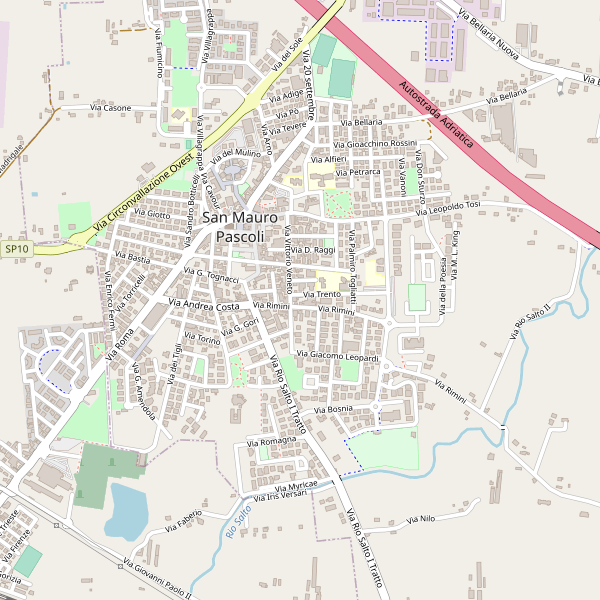 Thumbnail mappa stradale di San Mauro Pascoli